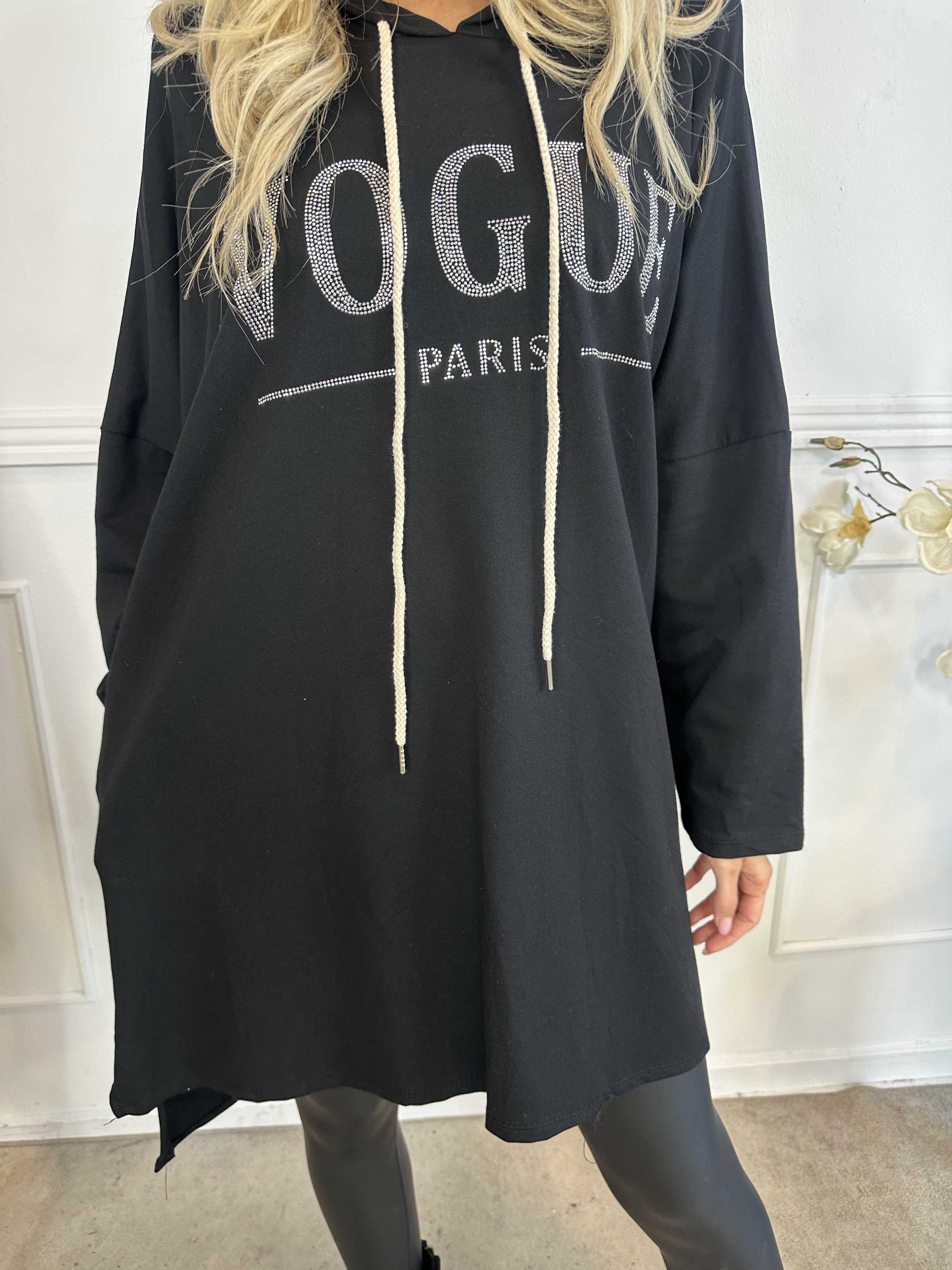 Vogue Hoodie - Hoodieklänning med mockahals